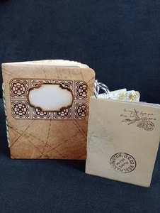 Handmade Pocket Travel Journal Passport Holiday Notebook Sketchbook Summer - Picture 1 of 12