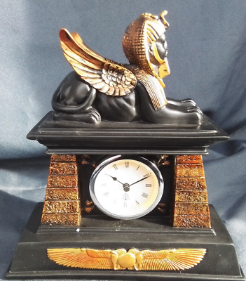 Kaminuhr Tischuhr Ägyptisch SPHINX  Majestätisch Anmutend Uhr Antik Vintage Stil • 49.90€