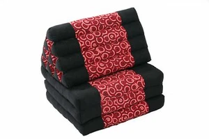 Cojín tailandés cojín triangular cojín de suelo cojín de asiento cojín Kapok estera tailandesa rojo - Imagen 1 de 2