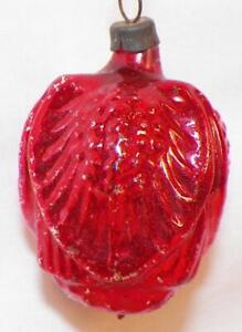 Mercury Glass Christmas Ornament Red Tulip Flower Antique #512