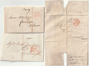 1800/3 3 DIFF EDINBURGH DATESTAMPS 1 BISHOPMARK & 2 LATER CDS JAMES FRASER BOFS - Picture 1 of 2