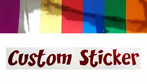 Chrom Farben individueller Text Schriftzug personalisierte Aufkleber Abziehbilder Schriftarten 41-50 - Bild 1 von 22