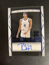 2023 Leaf Trinity Ron Harper Jr Blue Auto /30 Toronto Raptors Rutgers 