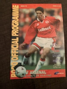 1996 Middlesbrough V Arsenal Football Programme - Picture 1 of 2