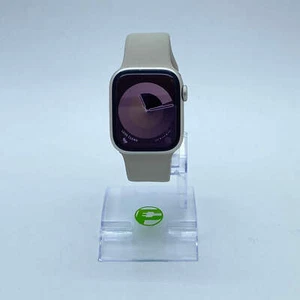 GPS Only Apple Watch Series 8 41MM Silver Aluminum White Sport Band MNUF3LL/A - Photo 1 sur 6