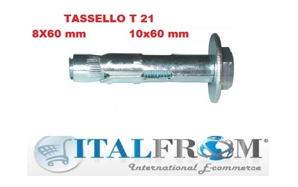 Confezione 50 Pezzi Tassello Ancorante Elematic T21 in Acciaio Ancoraggio - Immagine 1 di 1
