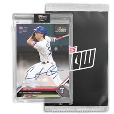 On-Card Autograph # to 99 or Lower - 2023 World Series Champions - Evan Carter