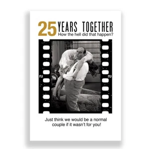 25JAHRESTAGSKARTE | 25 JAHRE JUBILÄUMSKARTE | LUSTIGE JUBILÄUMSKARTE - Bild 1 von 2