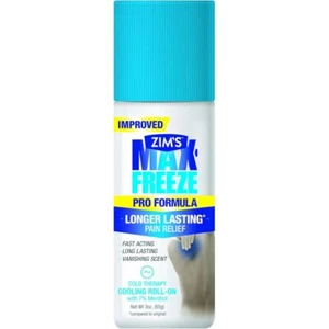 Zims Max Freeze Pro Formula Cooling Roll On Long Lasting Pain Relief 3 oz 2 Pack - Picture 1 of 3
