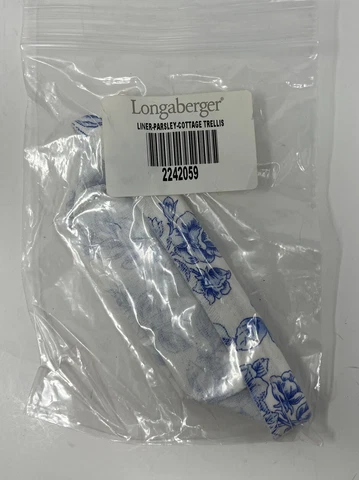 Longaberger Basket Liner Cottage Trellis Parsley #2242059 New Cover