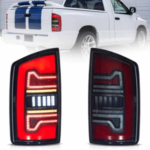 VLAND Smoked LED Tail Lights For 2007 2008 Dodge Ram 1500 2500 3500 w/Seqeuntial - Picture 1 of 17