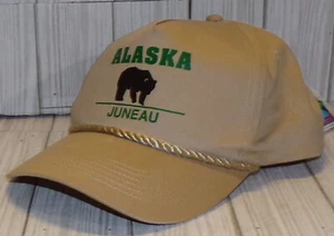 NEW WITH TAGS VINTAGE JUNEAU ALASKA BEAR BASEBALL CAP HAT SNAPBACK ADULT - Picture 1 of 8