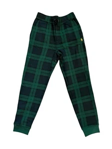 Polo Ralph Lauren Boys Blackwatch Plaid Fleece Jogger Sweatpants size M - Picture 1 of 1
