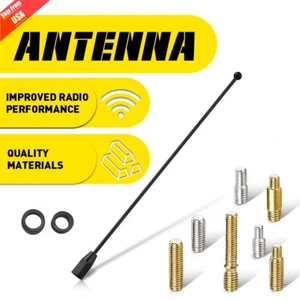 9" Black Stainless Antenna Mast Power Radio AM/FM for FORD RANGER 1983-2011 New - Picture 1 of 10