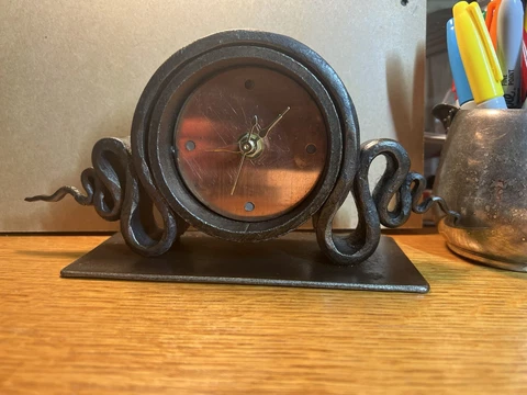 Iron Art Clock By Steven Bronstein Vermont  Blackstone Forge retail is $190 Cover