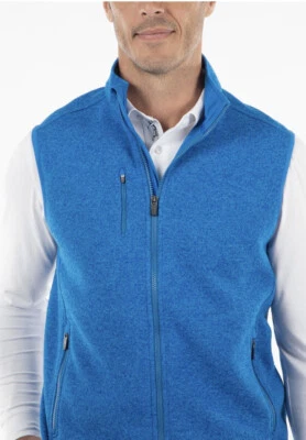 Bobby Jones Men's Vest Blue Full Zip Fleece Golf Casual Outerwear Layering  - Image 1 of 4