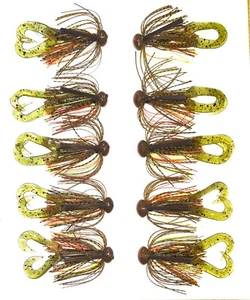 Football Jigs 5/0 Flat Eye Hook 10 TOTAL Crawfish "Ultimate" 5 3/8 & 5 1/2 - Bild 1 von 5