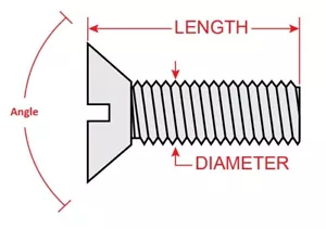 Fissaggio 4-40 x 1" 82° testa piatta scanalato nylon svasato plastica S17052 - Foto 1 di 3