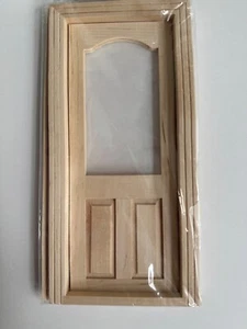 Puppenhaus Tür 1:12 Ladentür Holz Natur DIY Euro Minis - Bild 1 von 2