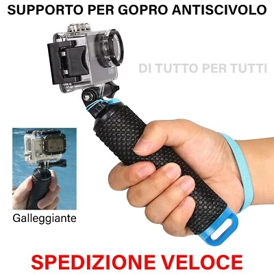 SUPPORTO GALLEGGIANTE PER GOPRO HERO 2 3 4 5 IMPUGNA ASTA CAMERA SJCAM XIAOMI YI - Immagine 1 di 4