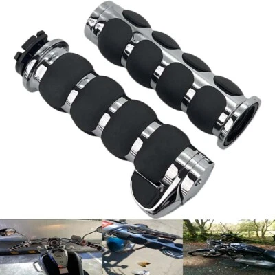 Fit For Harley Davidson Road King Softail Custom Motorcycle Handle Bar Hand Grip - Image 1 of 4