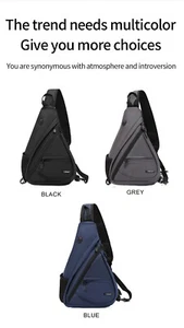Hombres Bolso de Pecho Paquete Viaje Deporte Hombro Bandolera Mochila Exterior Bolsas Bandolera - Imagen 1 de 24