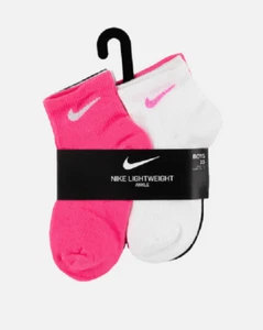Nike Niñas 6 Pares Calcetines Ligeros al Tobillo 6pk Calcetines Deportivos Talla XS Rosa Púrpura - Imagen 1 de 16