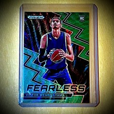 Victor Wembanyama RC Green Wave 2023-24 Prizm Draft Picks Fearless Rookie Spurs