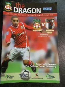 8.1.2011 Wrexham v Grimsby Town programme Non-League National Premier - Picture 1 of 1