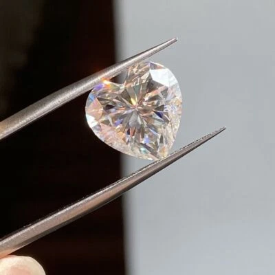 Moissanita suelta VVS de 0,70 a 7,70 quilates corte corazón blanco D para anillo de compromiso Foto 1 de 4
