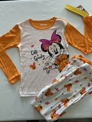 Halloween Disney Minnie Mouse Pajama Set ￼2 Pc Size 10 New - Image 1 of 4