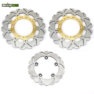Front Rear Brake Rotors For Yamaha YZF R1 1000 2007-2014 YZF R6 600 2005-2016 15 - Image 1 of 4
