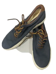 Polo Ralph Lauren Vaughn Zapato Azul Marino Cuero Cordones Para Hombre 11.5D - Imagen 1 de 5