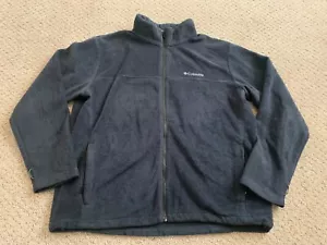 Chaqueta polar Columbia XL con cremallera completa para hombre - negra - Imagen 1 de 7