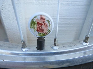 SALE 5$ ELECTRA BUTTERFLY VALVE CAPS CRUISER SCHWINN BICYCLE PAIR ACCESSORY CAR - Picture 1 of 5
