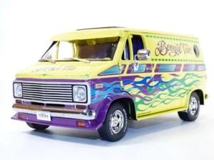Van Boogie Chevrolet Serie G Amarilla y Flaming 1/18 G20 GMC - Imagen 1 de 1