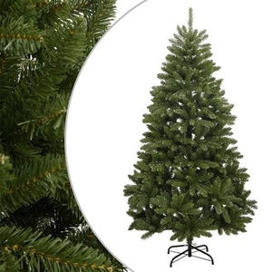 vidaXL Artificial Hinged Christmas Tree Green PVC and metal 5.9 ft height - Picture 1 of 8