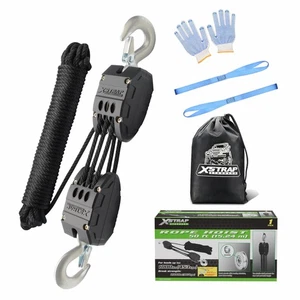 ‌Heavy-Duty Block and Tackle Pulley System, 1000LB wCapacity, 5:1 Lifting Pow... - Bild 1 von 9