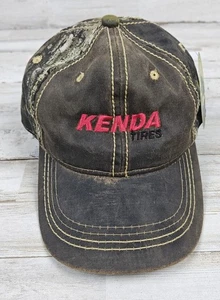 Mossy Oak Kenda Tires Men's/Women's Strapback Hat Brown With Camo Sz OSFM W/Tag - Picture 1 of 6
