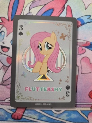 3 of Diamonds SSR Fluttershy HY07-SSR-042 L3 My Little Pony Collectible Card - Image 1 of 2