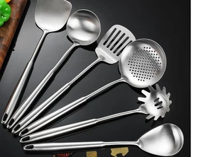 18/10 Stainless Steel Kitchen Utensils Set, 6 PCS All Metal Professional Cook... - Picture 1 of 10