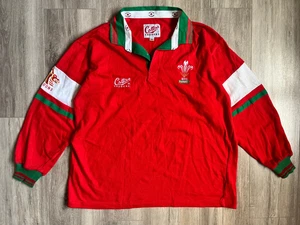 Camiseta de Rugby Gales Años 90 Camisa Vintage Algodón Comerciantes Original De Colección Talla XL - Imagen 1 de 9