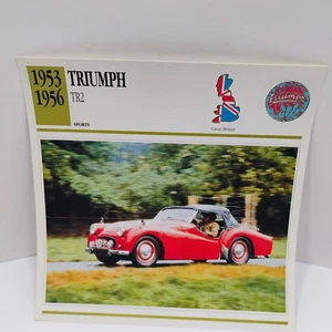 Triumph TR2 1953-56 Sports Great Britain Atlas Info Card - Picture 1 of 2