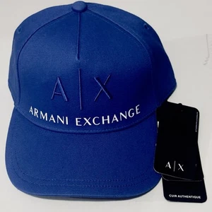 Nuevo Armani Exchange AX Hombres LOGOTIPO DE FIRMA SOMBRERO DE CUERO - Imagen 1 de 5