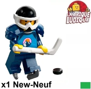 LEGO Figürchen Minifig City Ice Hockey Player Eishockeyspieler + Schaft + Puck - Bild 1 von 1