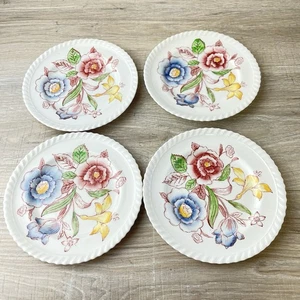 Lot Of 4 Vintage Johnson Brothers English Bouquet Small Bread Plates 6.25" - Picture 1 of 13