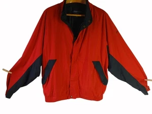 FootJoy DryJoys Red Black Waterproof Golf Jacket Size XL Full Zip Lined Pockets - Picture 1 of 20