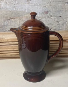 Vintage Homer Laughlin 1960's AMBERSTONE Brown 10 1/4" Coffeepot Coffee MCM - Picture 1 of 5