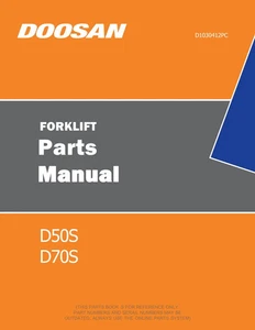 Daewoo Doosan D50S D70S Forklift Parts Catalog Manual - Picture 1 of 1