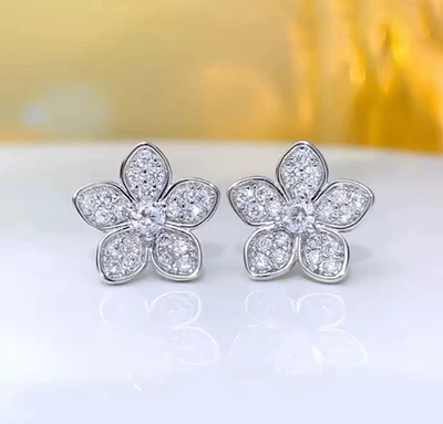 Orecchini Fiore Piccoli Zircone - Immagine 1 di 4